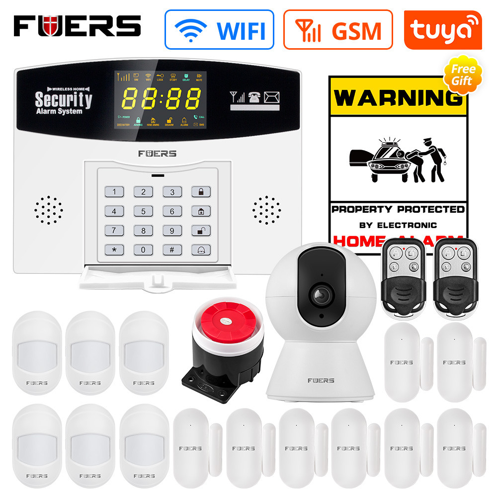 Diy Fuers Tuya Wifi Gsm Home Security Alarm System Smart Home Wifi Home Alarm System Motion Sensor