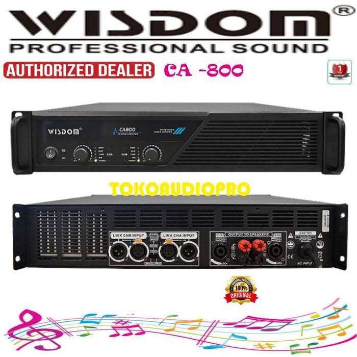 Grosir Power Wisdom Ca600 / Ca800 / Ca1000 2-Channel Power Amplifier Wisdom Ca-600 / Ca-800 /