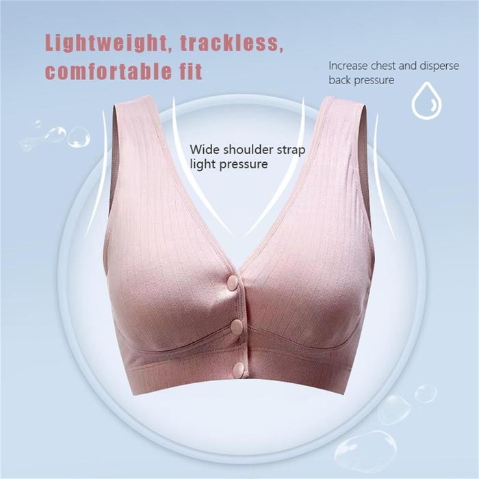 Bra Menyusui Kancing Depan Tanpa Kawat Seamless Bra Wanita Bh Busui Tidur