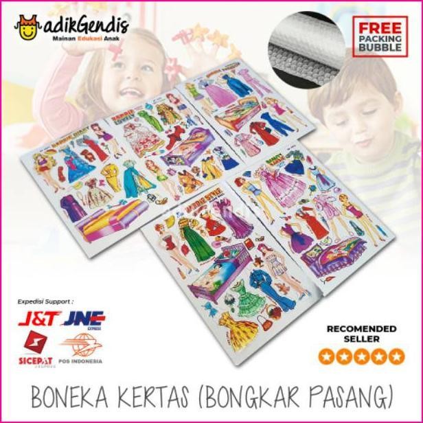 Ready Mainan Anak Paperdoll Bp Bongkar Pasang Boneka Kertas Jadul