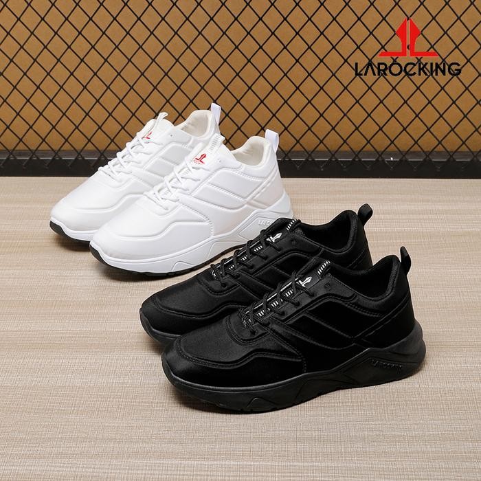 Brodo Sports - - Dexter Hitam Putih Polos Biru Oren Running Gym Shoes