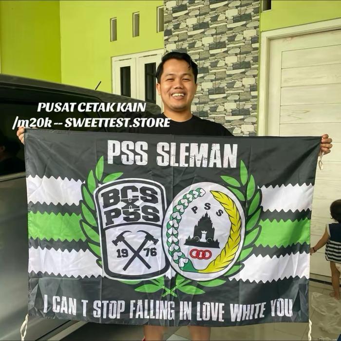 1 HARI JADI + TERMURAH, FREE STICKER, BENDERA GIANTFLAG MINIFLAG FLAG SPANDUK PSS SLEMAN, BCSXPSS