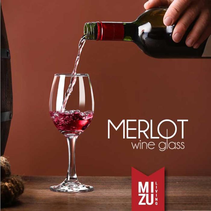 MIZU MERLOT Wine Glass Gelas Wine Goblet Red Wine Glass Gelas Anggur Merah Gelas Minum Wine Gelas