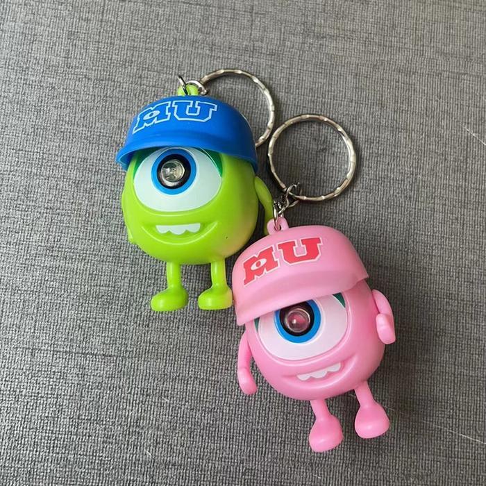 (SALE) GANTUNGAN KUNCI MONSTER UNIVERSITY DENGAN LAMPU & SUARA I LOVE YOU MIKE INC MU MAINAN &