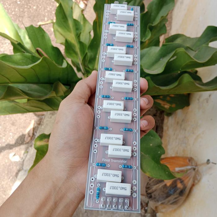 Pcb tr final sanken 7 set lengkap komponen Pcb transistor final sanken