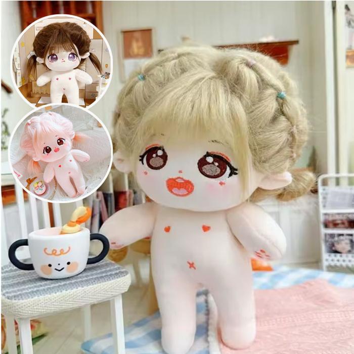NEW 20CM COTTON DOLL WITH SKELETON PLUSH TOY DOLLCUTE HAIR DOLL & CRAZY PLUSH TOY DOLL BONEKA HADIAH