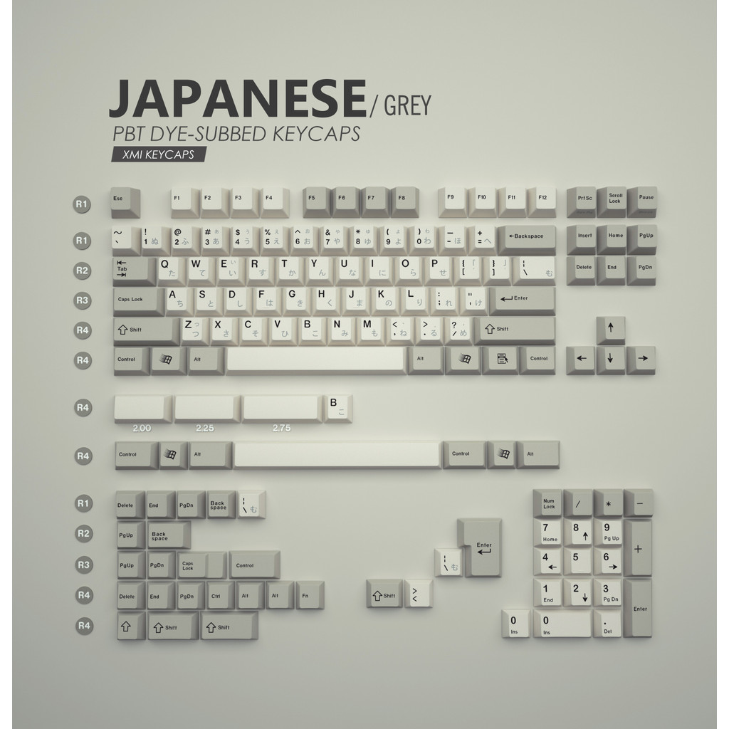 XMI Xiami Keycaps Retro Mechanical Keyboard Keycaps Japanese Japi PBT Dye Sub Keycaps