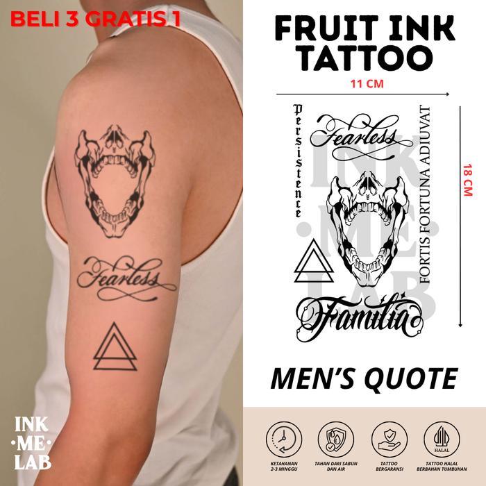 Fruit Ink Tatto Men'S Quote 1 By Inkmelab - Tato Temporer Bertahan 2-3 Minggu