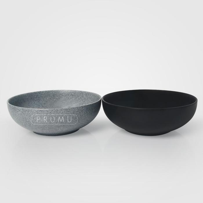 Prumu Melamine Stone Mangkok Ceper 7 Inch - Golden Dragon W7107A