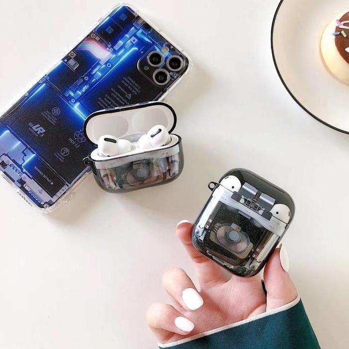 AIRPODS 3 2021 MECHANICAL MACHINE TRANSPARENT SILICONE CASE AIRPODS 3