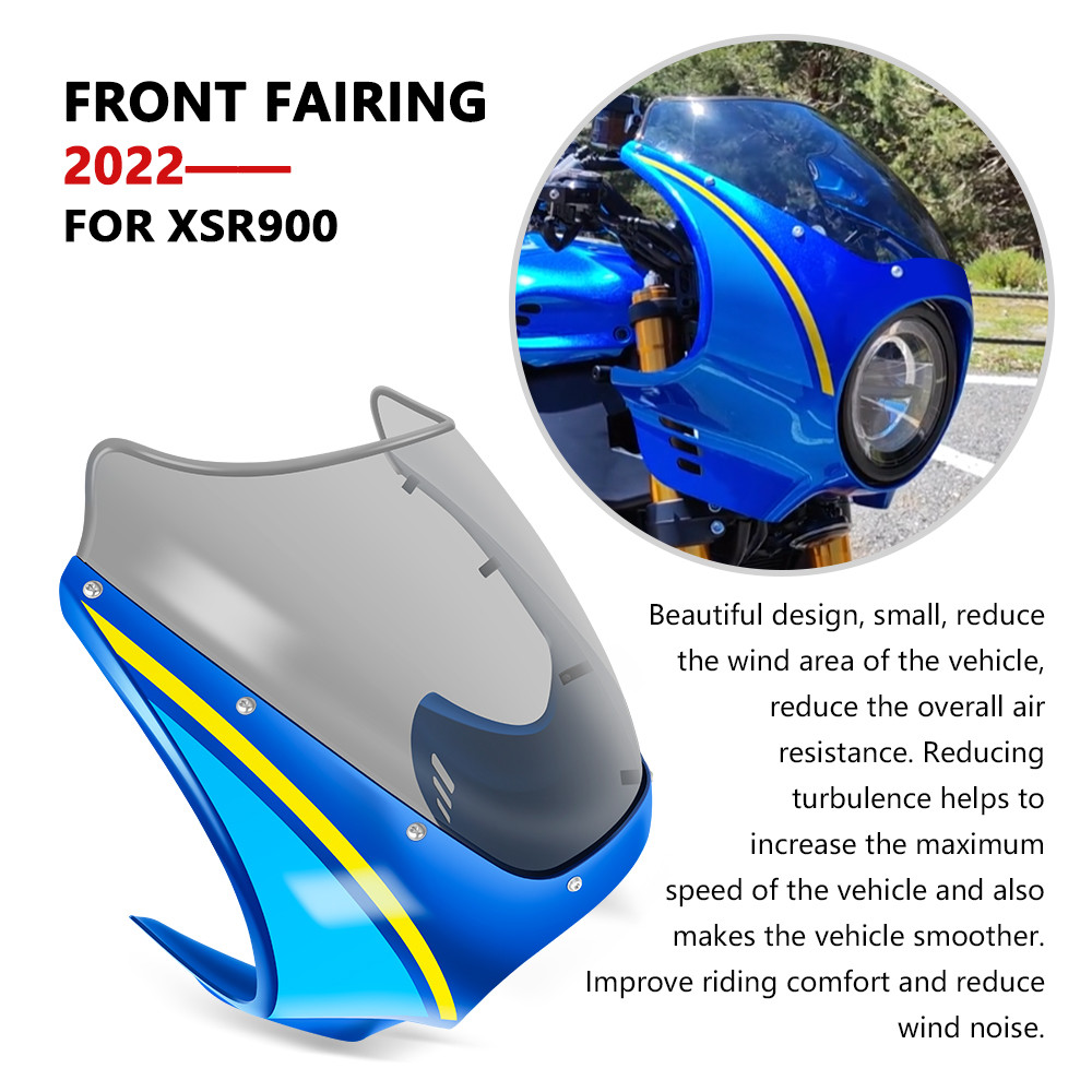 FOR XSR900 XSR 900 2021-2025 2024 2023 MOTORCYCLE HEADLIGHT FAIRING HEADLIGHT WINDSHIELD COVER