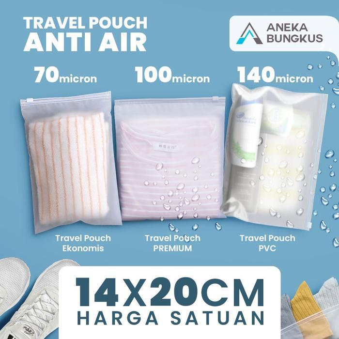 Zipper Storage Bag/Travel Pouch Premium PVC/Serbaguna Pouch 14x20