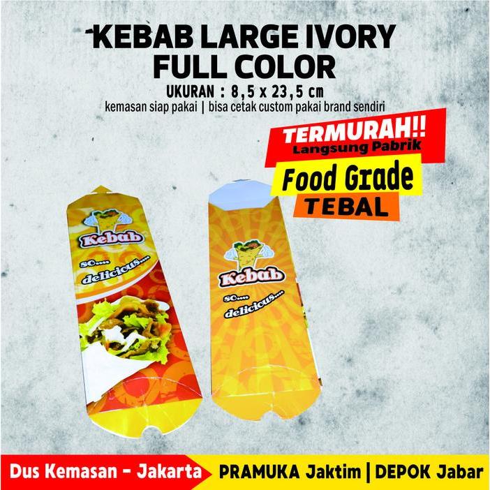 Kebab, Bungkus Kebab, Kemasan Kebab, Kantong Kebab, Dus Kebab ( Isi 10 Pcs )