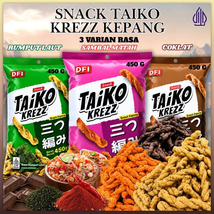 HALALTAIKO KREZZ Snack Kepang/Camilan Kepang khas Jepang/Snack Brand Viral/Camilan anak-anak/Camilan