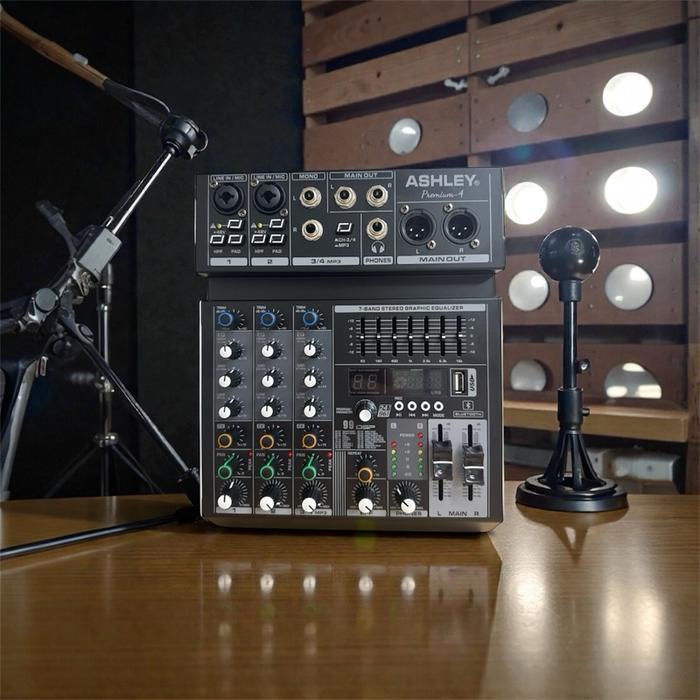 MIXER 4 CHANNEL ASHLEY PREMIUM 4 ORIGINAL GARANSI RESMI METAL PC EQUALIZER SOUNDCARD