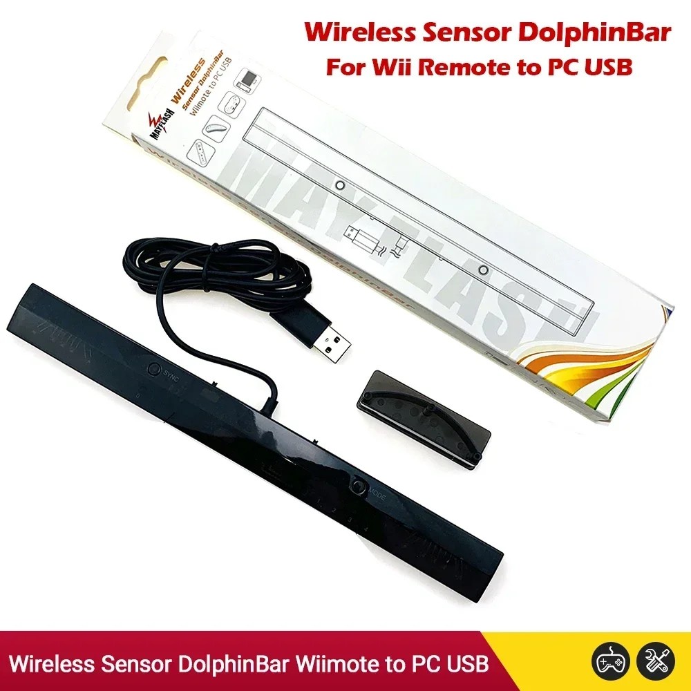 MURAH MayFlash Wireless Sensor Bar DolphinBar for Wii Remote Wireless Game Controller for PC by for 