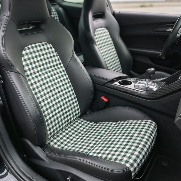 Kain Jok mobil Fabric Karung hijau Botol Kotak kotak tartan pattern solusi untuk Cover jok mobil
