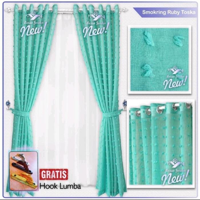NEW gorden murah vitrase Ruby model smokring gorden jendela minimalis