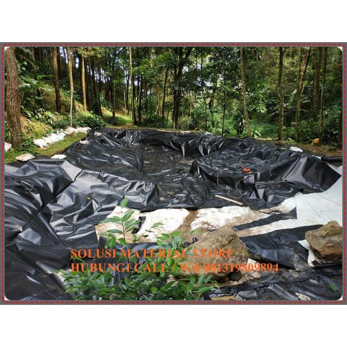 Jual Plastik HDPE Geomembrane 0,5mm Lebar 5m Pabrikasi Kualitas Bagus Murah Kuat Tahan Lama