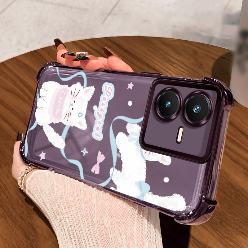 Casing Hp untuk VIVO Y22 Y22s Case Blush Kucing Kasing gaya Limited Cesing Airbag Kesing Silikon Sof