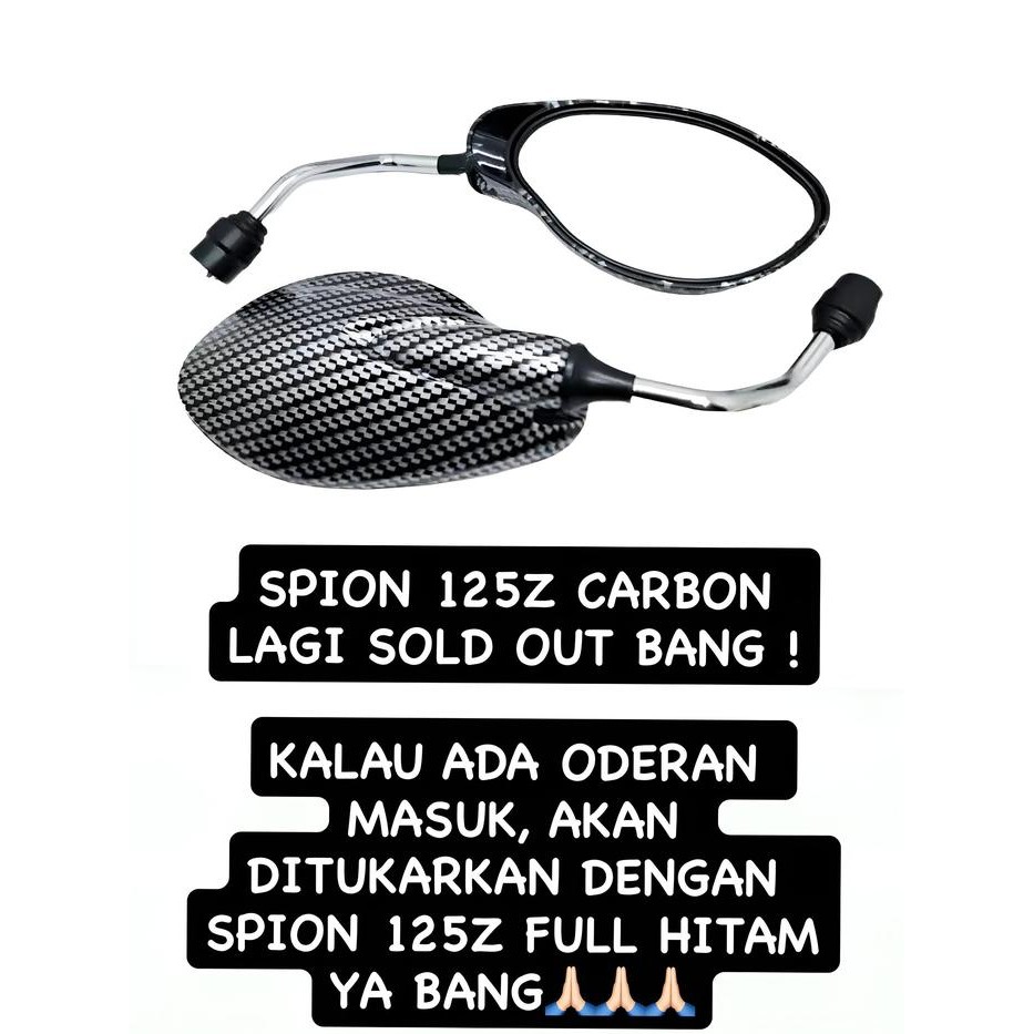 Spion Model Yamaha 125Z Carbon Pnp Yamaha Honda Beat Vario Nmax Mio Pcx Lexi Jupiter Vega Aerox F1Zr