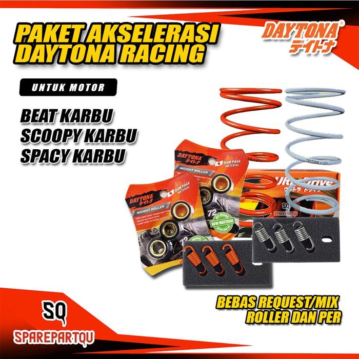 Paket Upgrade Cvt Beat Scoopy Spacy Karbu Daytona Racing - Paket Akselerasi Cvt