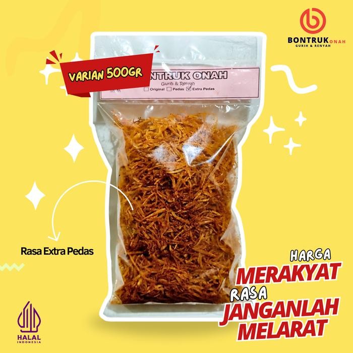 

500 GR SINGKONG BONTRUK CIKRUH KRIUK CHILLI OIL CEMILAN ONAH SNACK FOOD ORGANIK KRIPSET
