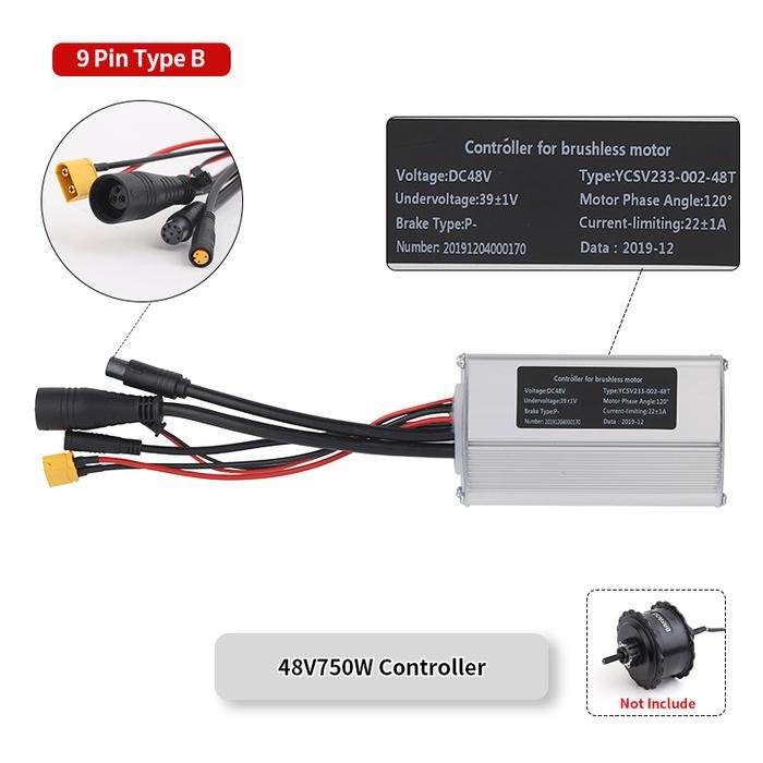 Controller For Bafang Hub Front Rear Motor BF-UART Display 36V 48V 500W/750W Electric Bicycle