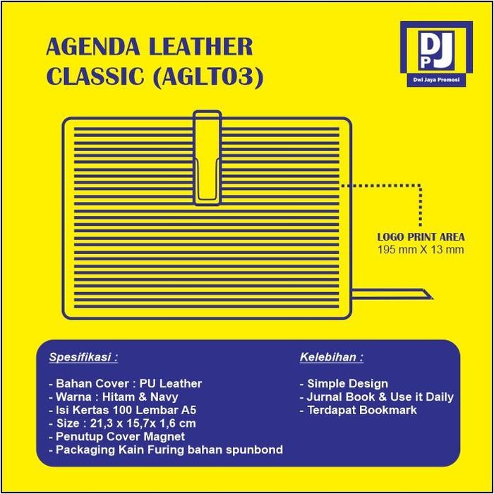 

Buku Catatan Kerja Note Book Cover Kulit Kertas A5 Agenda Leather