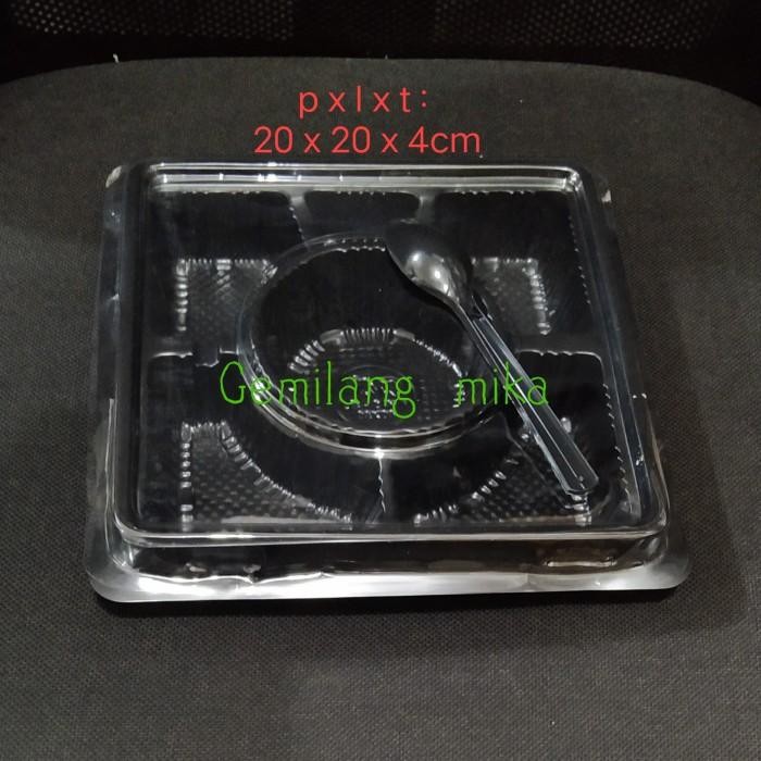 mika bento kotak sekat 6 + sendok 2in1