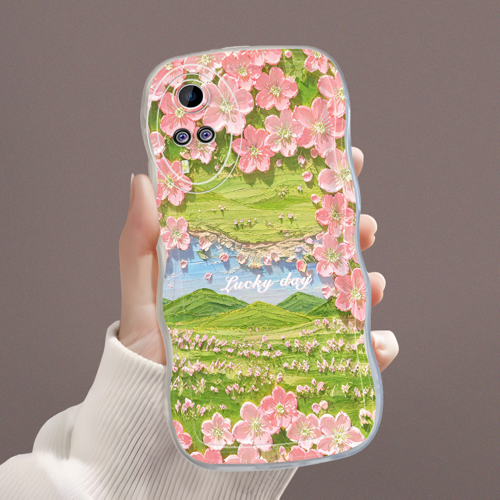 Casing Hp Untuk VIVO Y31 Y51 Y51A Y53S 2020 2021 4G Case Softcase Kesing Soft Cassing Bunga 4098