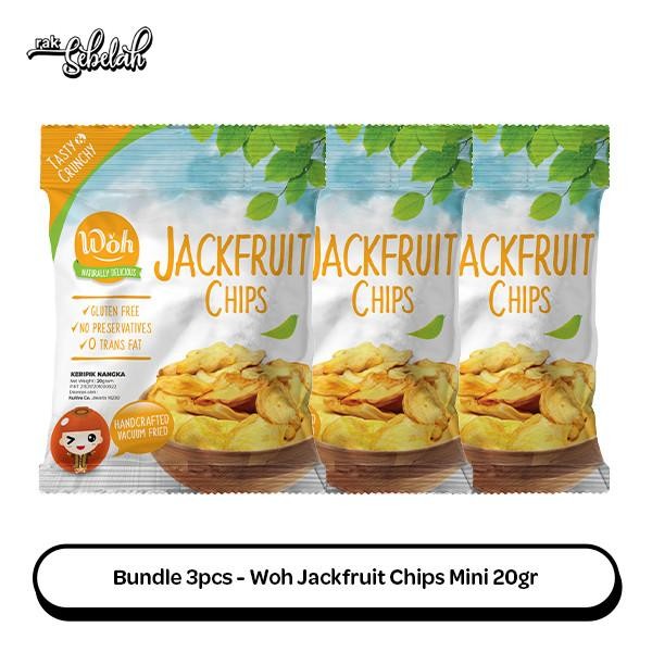 

Bundle 3pcs - Woh MINI Jackfruit Chips 20gr - Keripik Buah Nangka Kering Gluten Free Less Oil Dried