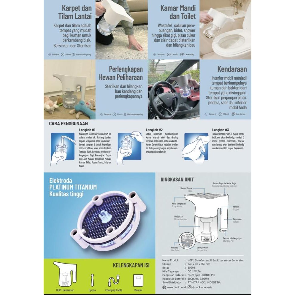 LARUTAN DISINFECTANT DAN SANITIZER +HOCL 5 LITER