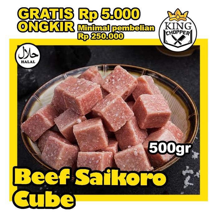 

Pilihan- Saikoro Wagyu Beef Premium Frozen Daging Sapi Cube Meltique Meltik