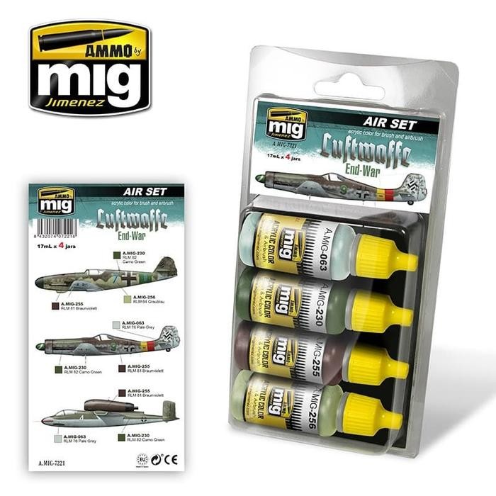 

Amig7221 : Luftwaffe End-War Color Set - Ammo Acrylic Paint Set