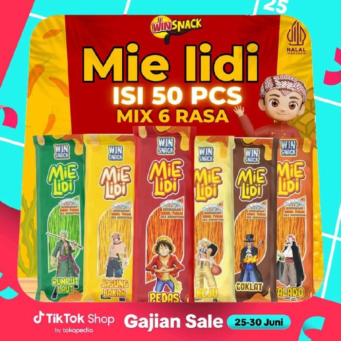 

Pilihan- Winsnack Mie Lidi Karakter Isi 50 Pcs Varian Mix 6 Rasa