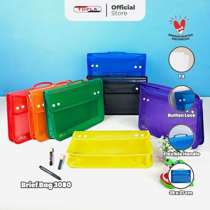 

Topla Map Dokumen Folder Penting Brief Bag 3080 Tas Dokumen Kancing Dua Ukuran Folio F4 Untuk