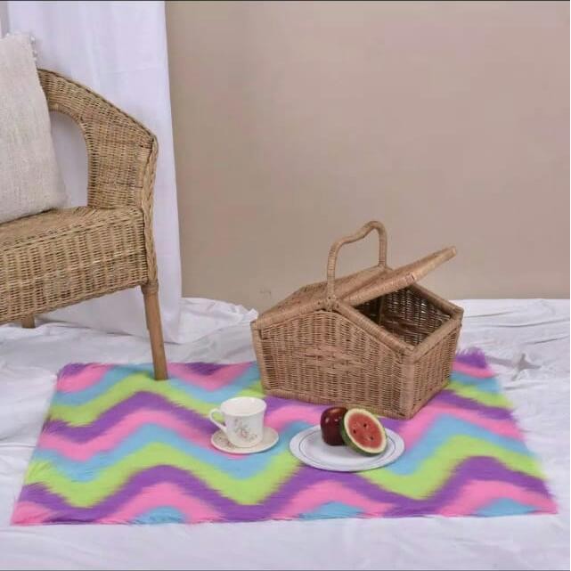 Karpet Bulu Korea 100 X 150 Cm Alas Lantai Bulu Lembut Tikar Bulu