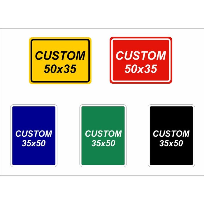 

RAMBU CUSTOM UKURAN 35CM X 50CM PLAT ALUMUNIUM