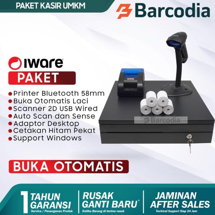 

PAKET KASIR USB WINDOWS (CASH DRAWER+PRINTER+SCANNER STAND+STRUK)