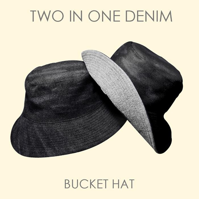 Nomitee'S Denim Bucket Hat Topi Bucket Dewasa Unisex Terbatas