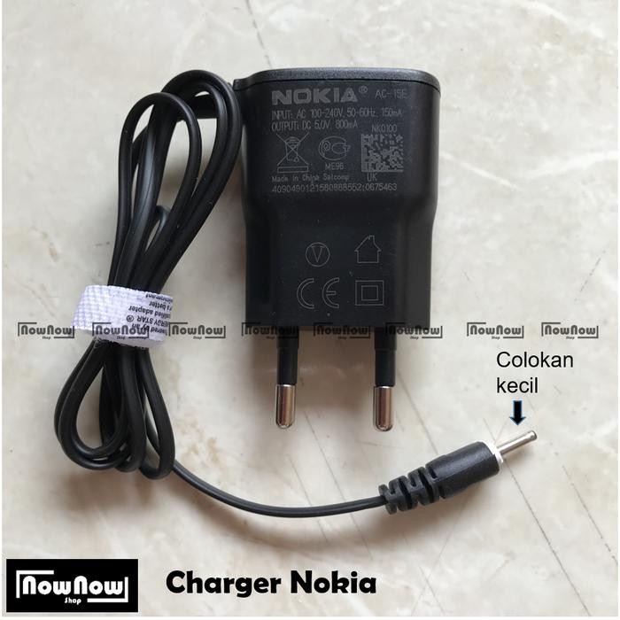 Charger Nokia Colokan Kecil Original Cas Casan Travel Adapter HP Jadul