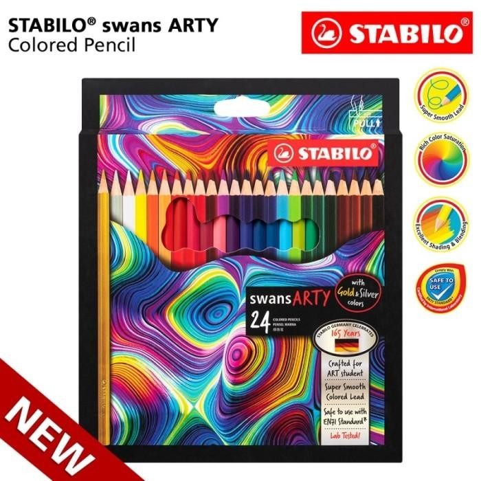 

NEW PRODUK PENSIL WARNA STABILO SWANS ARTY 24 WARNA MAWAR-89