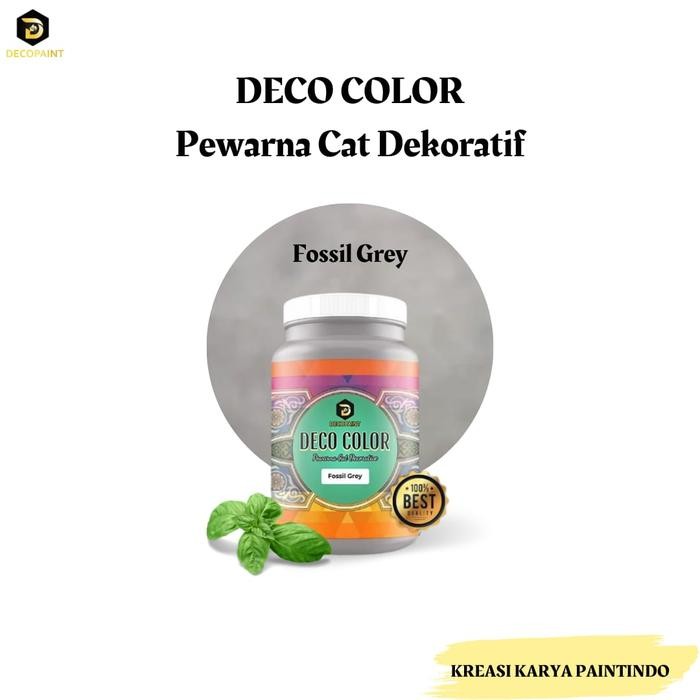 

NEW PRODUK DECOPAINT DECO COLOR PEWARNA CAT DEKORATIF - FOSSIL GREY 350 ML MAWAR-89
