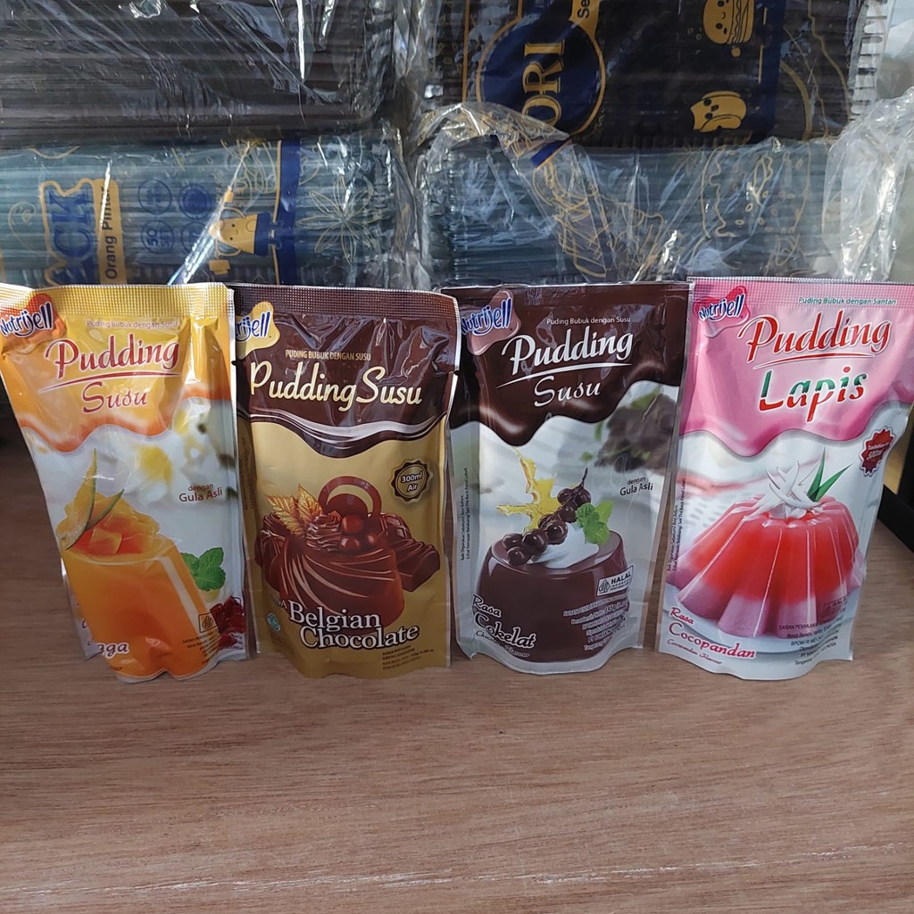 

Nutrijell Puding Susu, Puding Lapis Kemasan Pouch 100-200 gram