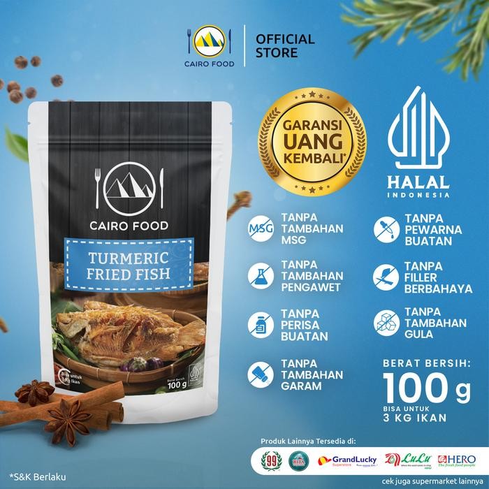 

Stok Baru Bumbu Ikan Goreng Kunyit - Cairo Food 100 gr