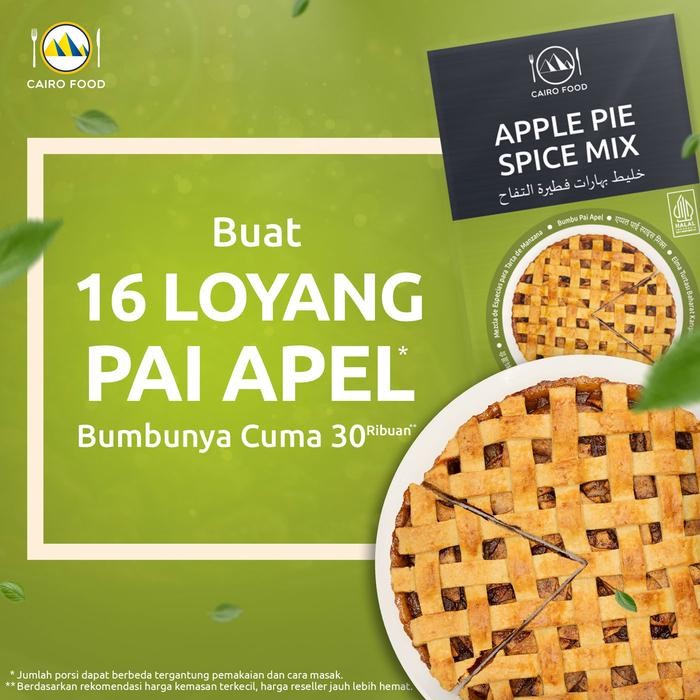 

Bumbu Apple Pie Sehat Tanpa MSG, 100% Rempah MurniCairoFood