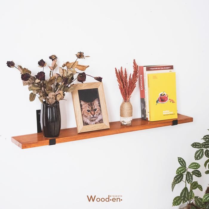 

New Wooden Projects Rak Dinding Kayu Dekorasi - RS60 RS80 Ambalan Dapur Multifungsi Penyangga Besi