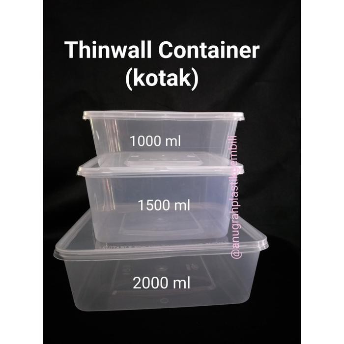 

Thinwall Square 1000ml dan 1500 ml / kotak makanan (PER DUS/ KARTON)