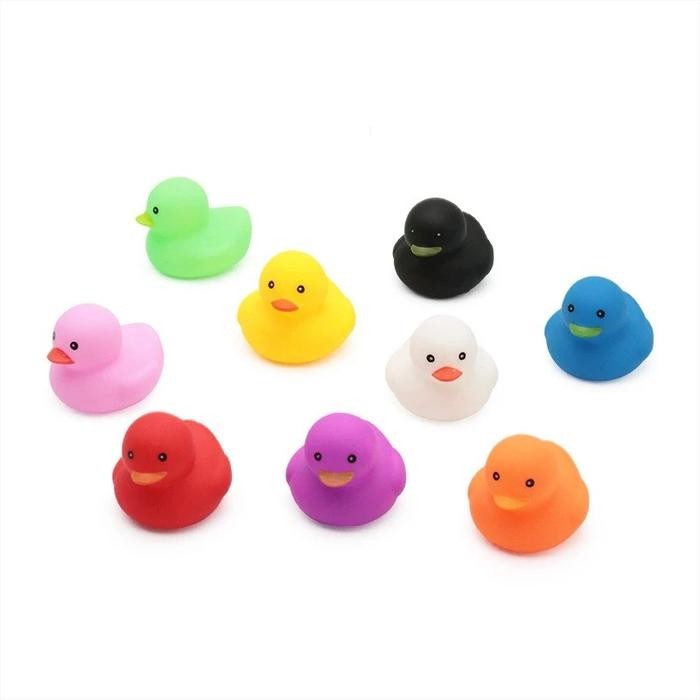 

Mainan bebek warna-warni bebek kecil anak-anak / Vinyl mencubit dan menjerit mainan mandi